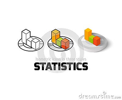 Statistics icon in different style Vector Illustration