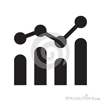 Statistics icon isolated, infographic chart symbol. Vector Illustration