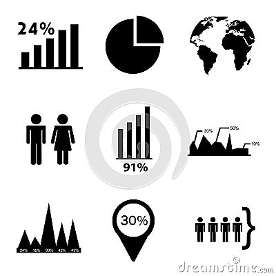 Statistics icons Vector Illustration