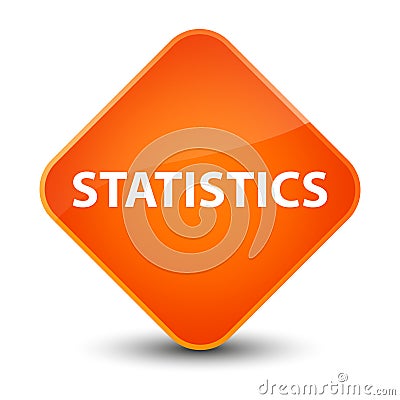 Statistics elegant orange diamond button Cartoon Illustration