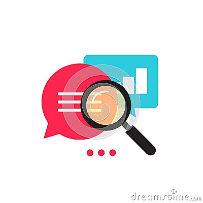 Statistics research icon vector, flat style analysis data with growth graph Vector Illustration