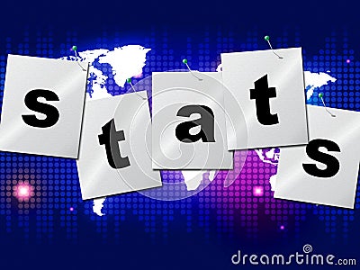 Statistics Stats Means Report Bytes And Analysing Stock Photo