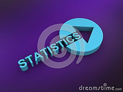 statistics word on purple Stock Photo