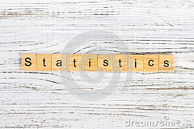 statistics Word Written In Wooden Cube Concept Stock Photo