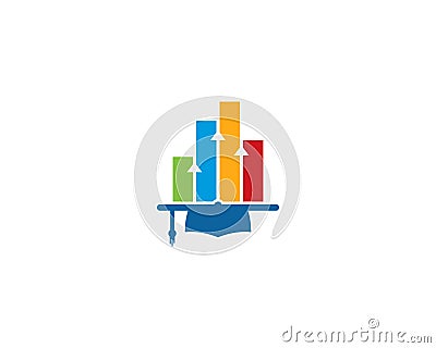 Stats Report Education Icon Logo Design ELement Vector Illustration