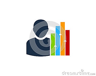 Stats Report User Icon Logo Design Element Vector Illustration