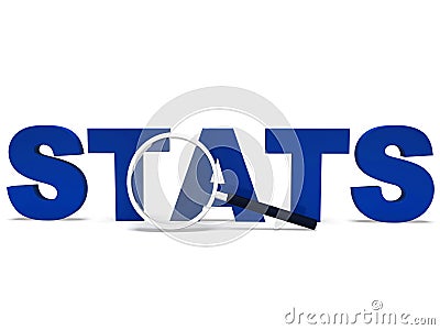 Stats Word Shows Statistics Report Reports Or Analysis Stock Photo