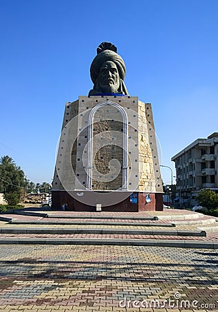 Statue of Abu Jaafar Al Mansour Stock Photo