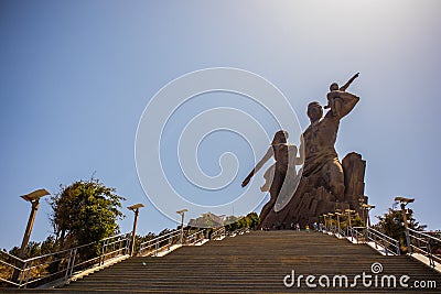 Statue of african renaissance Editorial Stock Photo