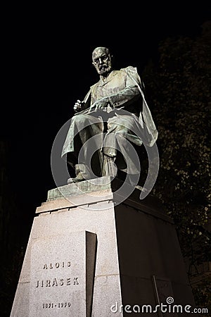 Statue of Alois Jirasek Stock Photo
