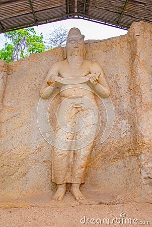 Statue of Ancient King Parakramabahu I Stock Photo