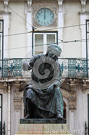 Statue of Antonio Ribeiro Stock Photo