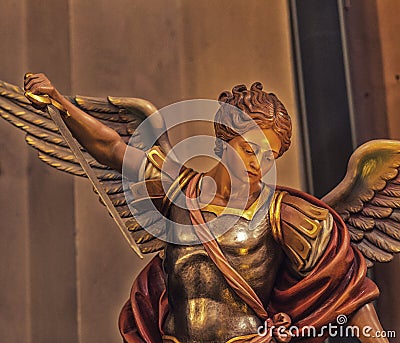 Statue of the Archangel Michael Stock Photo