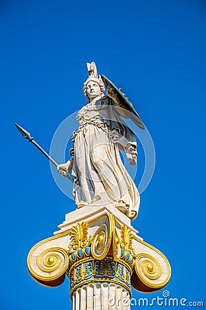 Statue of Athena,Academy of Athens,Greece...IMAGE Stock Photo