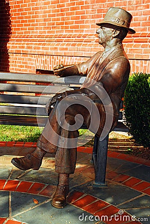 A statue of author William Faulkner Editorial Stock Photo