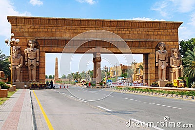 Statue at Bahria town housing society Lahore Pakistan Editorial Stock Photo