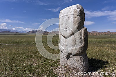 Statue Balbal Mongolia Steppe Editorial Stock Photo