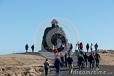 Statue of Bardur Snaefellsnes, Iceland Editorial Stock Photo