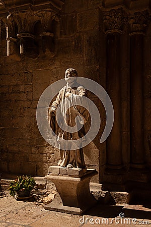 One of a statues in Collegial Notre Dame, Beaune Stock Photo