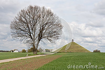 Statue at battlefield of Waterloo, Belgium Stock Photo