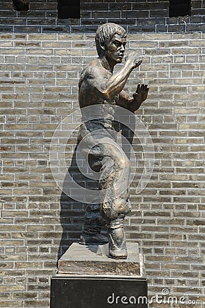 Statue of Bruce Lee Editorial Stock Photo