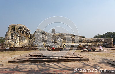 Statue of Buddha in ayuddhaya Thailand Stock Photo