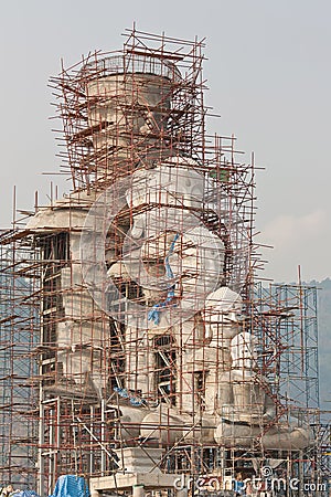 Statue buddhism construction Stock Photo