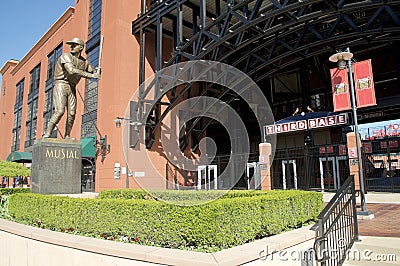 Statue at Busch Stadium, Downtown St. Louis Editorial Stock Photo