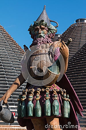 Statue Celebrating Food and Drink Stock Photo