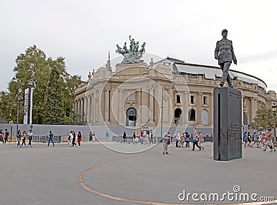 Statue Charles De Gaulle in Paris, France Editorial Stock Photo