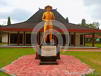 The Statue of the Commander of the Indonesian Armed Forces General Soedirman. Editorial Stock Photo