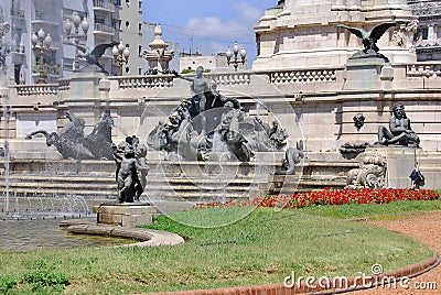 Statue in Congressional Plaza Stock Photo