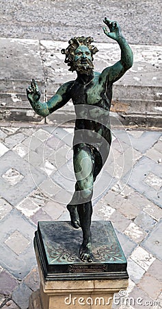 Statue of the dancing Faun Stock Photo