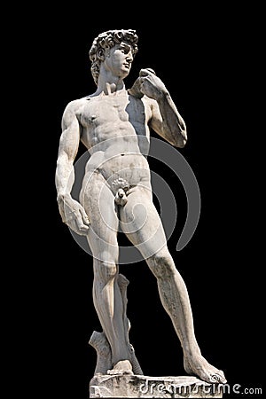 Statue of David, Isolated Stock Photo