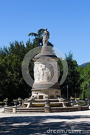 Statue dedicated to the tenor Julian Gayarre, Pamplona (Spain Stock Photo