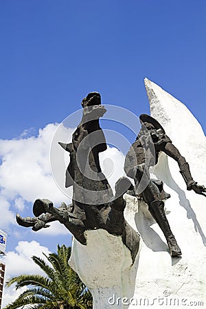 Statue of Don Quixote Editorial Stock Photo