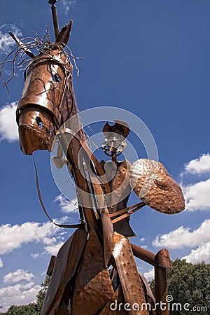 Statue of Don Quixote, la Mancha in Spain Stock Photo