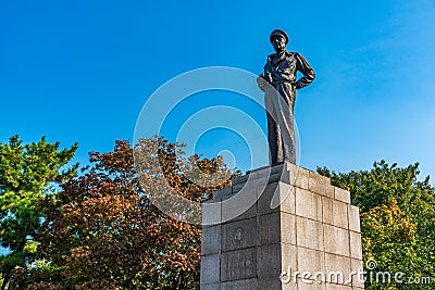 Statue of Douglas MacArthur at Incheon, Republic of Korea Editorial Stock Photo