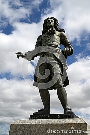 Statue of Duguay Trouin in Saint-Malo Editorial Stock Photo