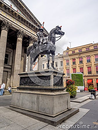 Statue of Duke of Wellington, Glasgow Editorial Stock Photo