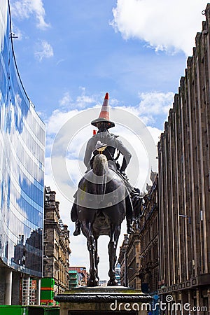 Statue of the Duke of Wellington, Glasgow Editorial Stock Photo