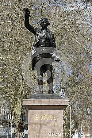 Statue of Edmund Burke Stock Photo