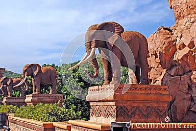 Statue of elephants Stock Photo