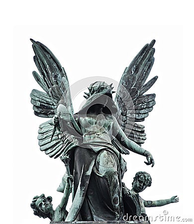 Statue of fallen angel Stock Photo