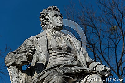 Franz Schubert monument inside Stadtpark, Vienna Stock Photo