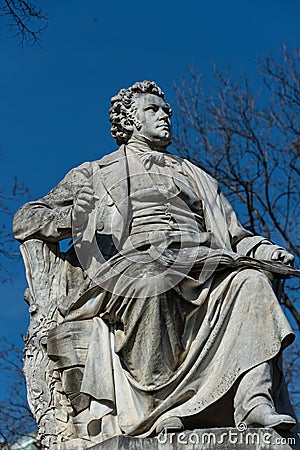 Franz Schubert monument inside Stadtpark, Vienna Stock Photo