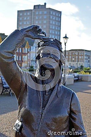 A Statue of the Famous lady Pilot Amy Johnson. Editorial Stock Photo