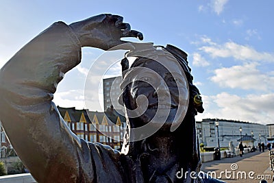 A Statue of the Famous lady Pilot Amy Johnson. Editorial Stock Photo