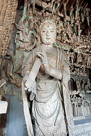 Statue Of Female Buddhist Deity Royalty Free Stock Photography - Image ...