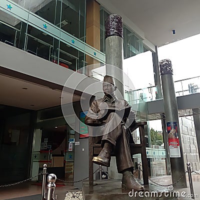 A Statue of First Indonesian President at The Museum Editorial Stock Photo